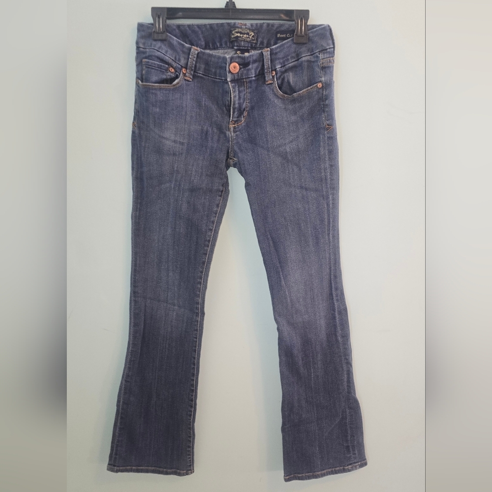 Seven7 Women's Boot Cut Jeans in Deep Blue